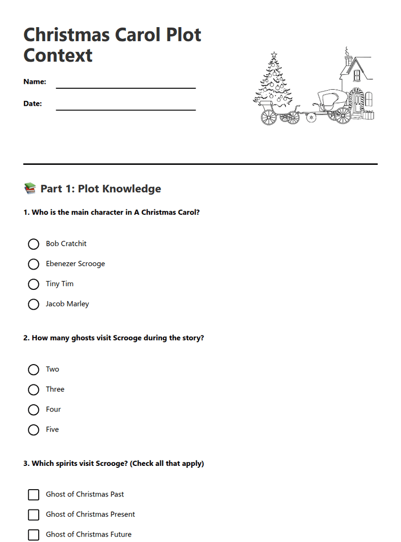 Christmas Carol Plot Context