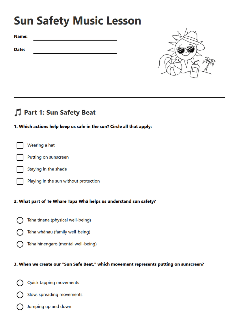 Sun Safety Music Lesson