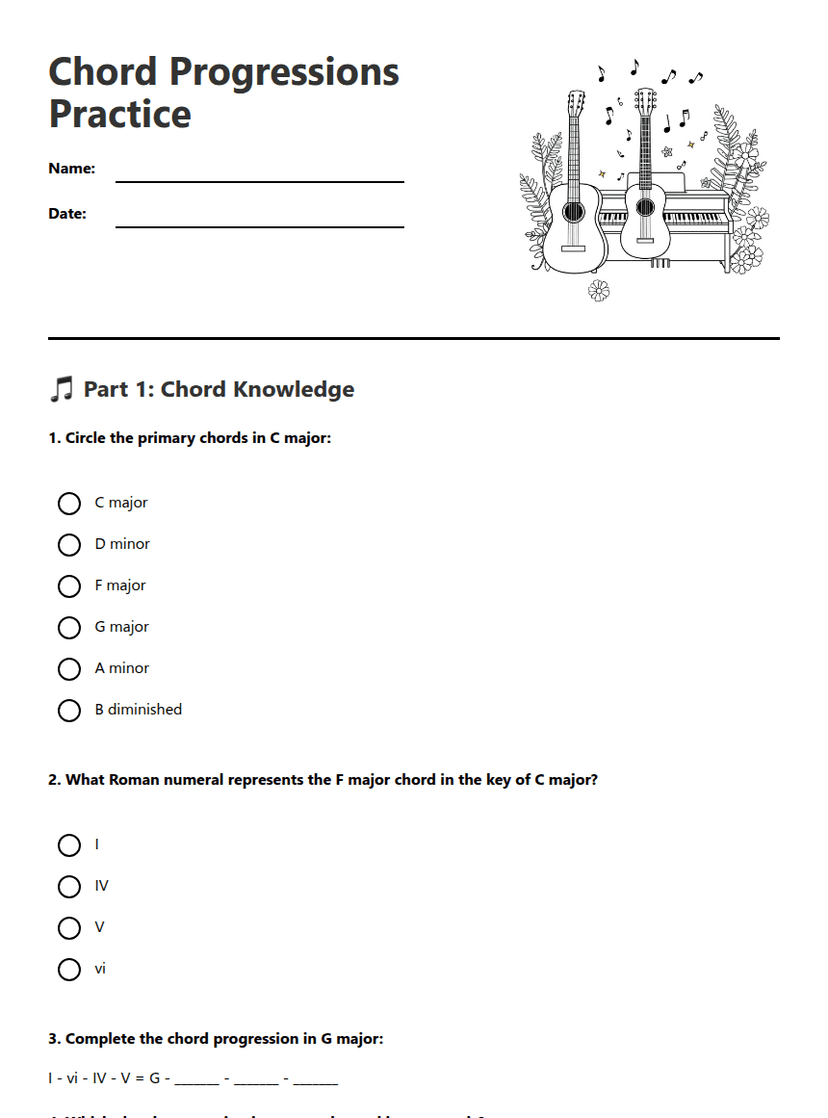 Chord Progressions Practice