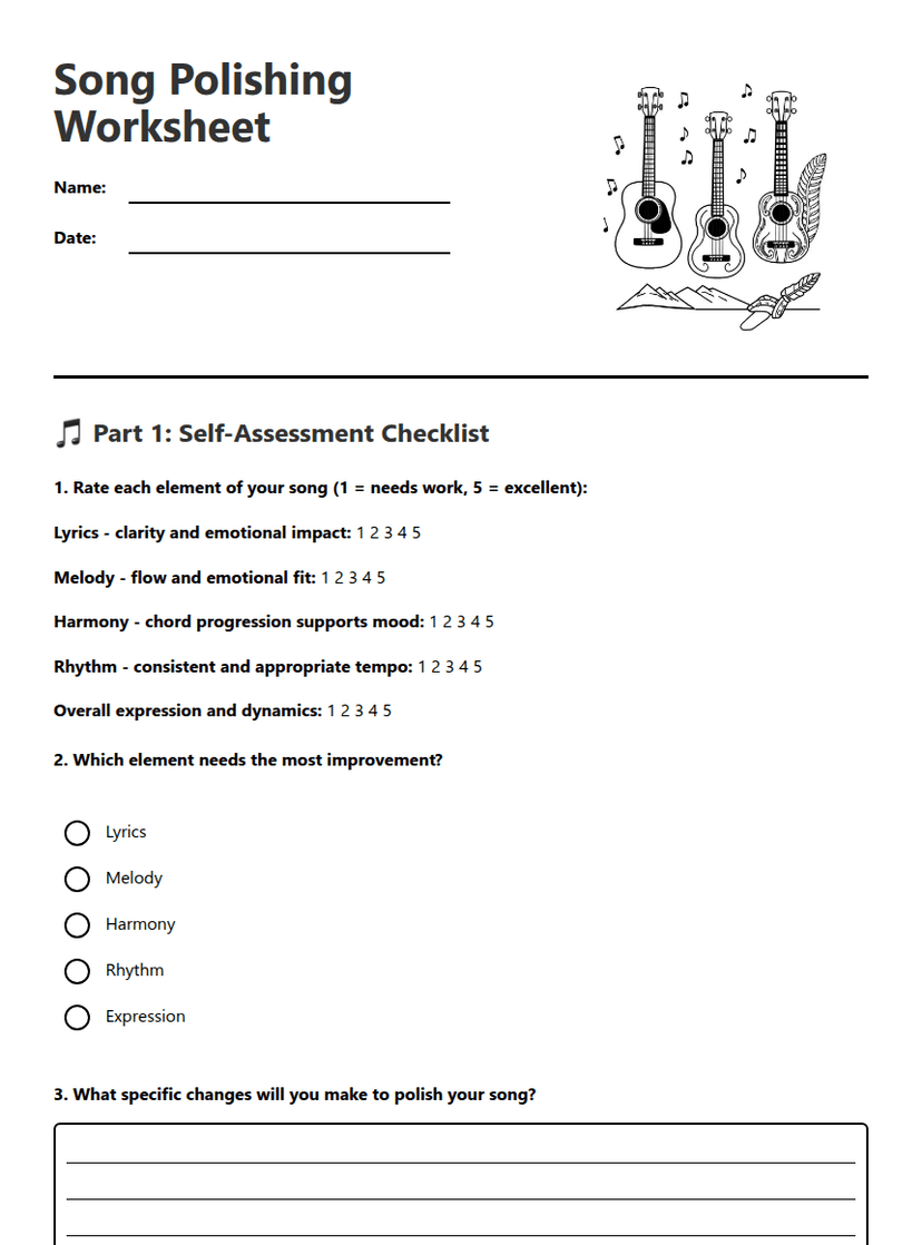Song Polishing Worksheet