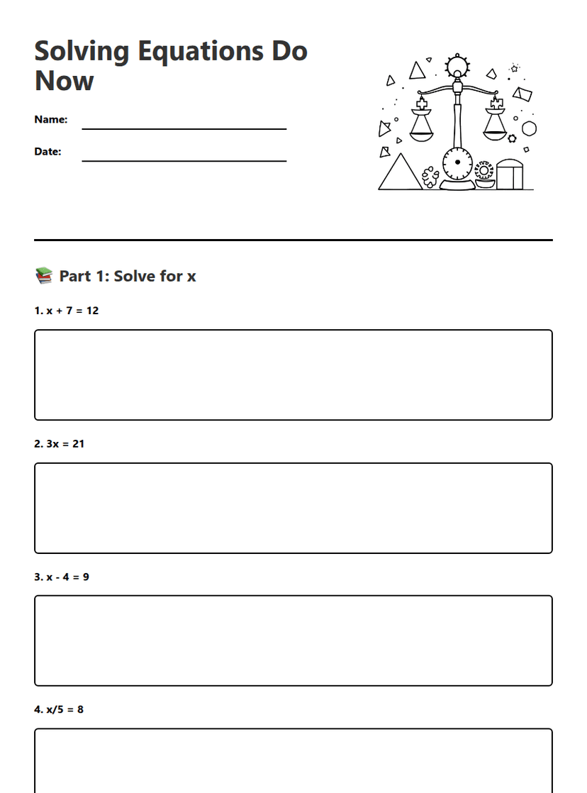 Solving Equations Do Now