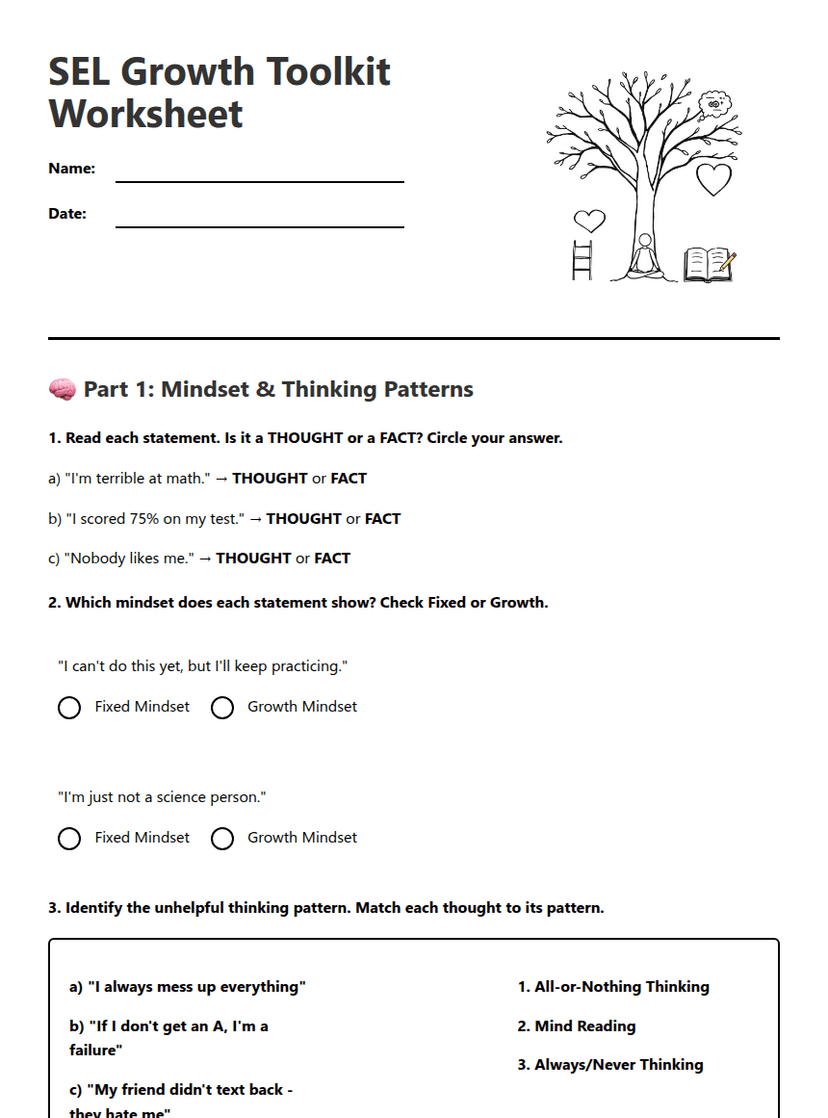 SEL Growth Toolkit Worksheet
