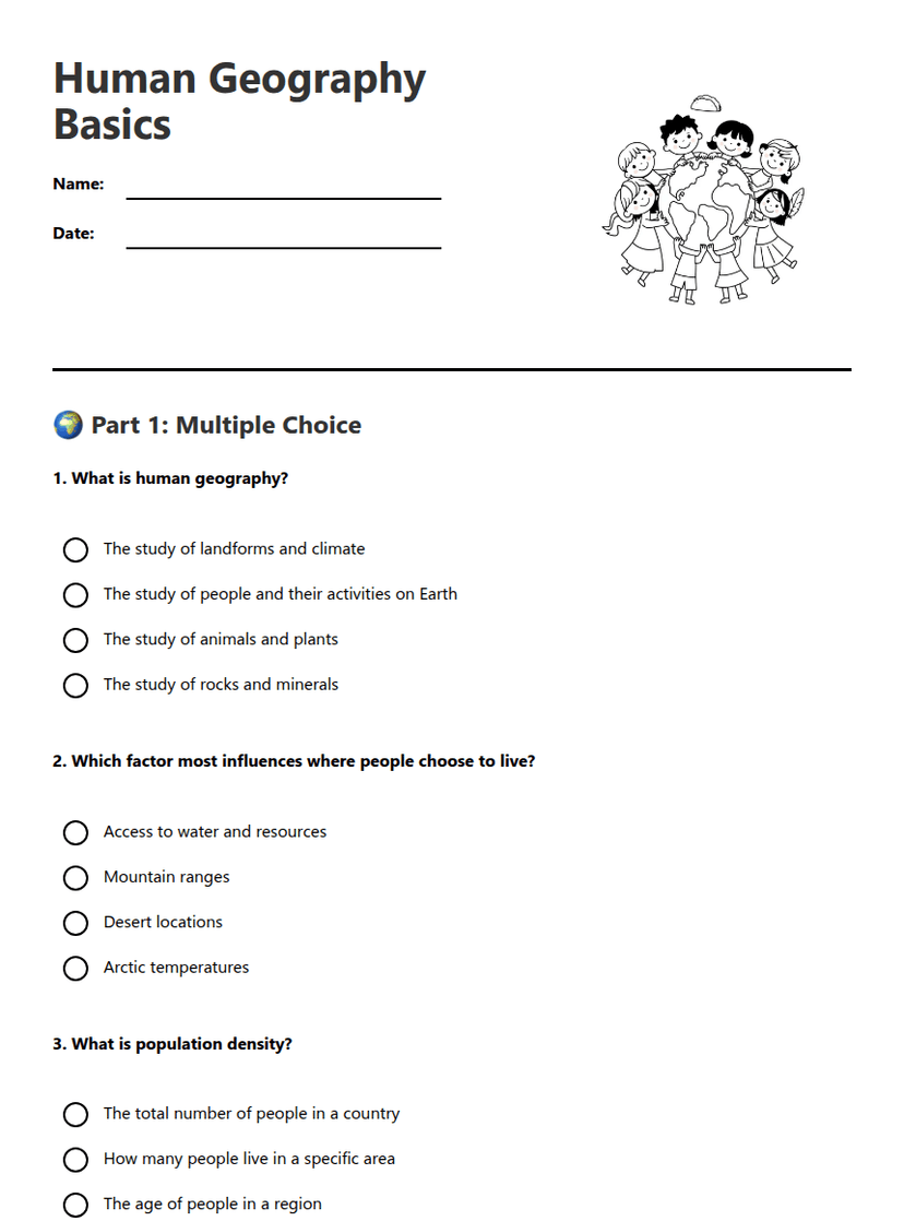 Human Geography Basics
