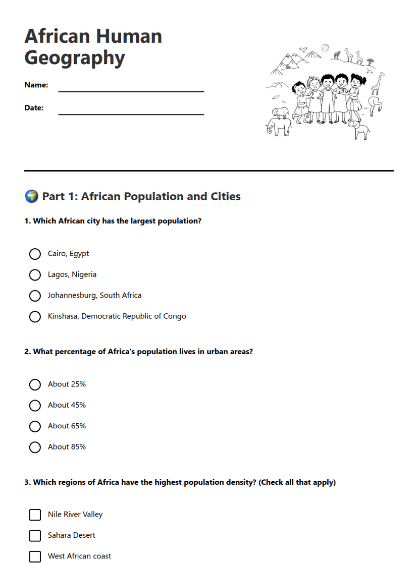 African Human Geography
