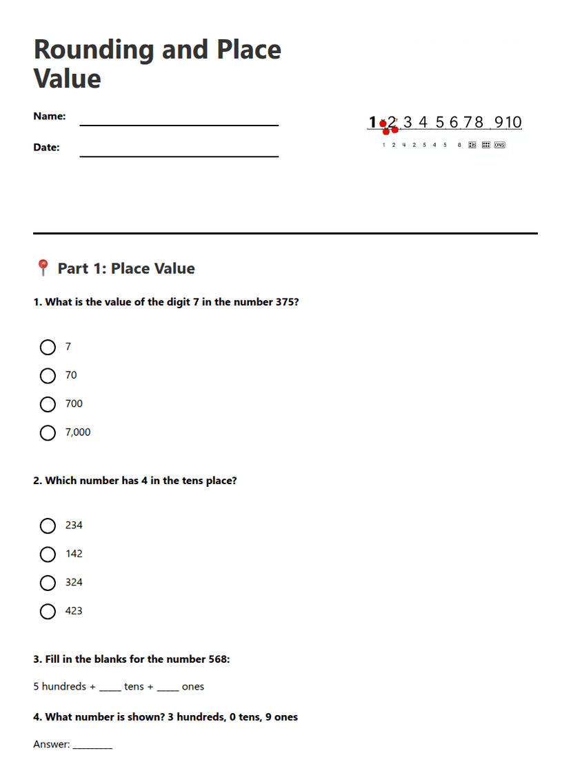Rounding and Place Value
