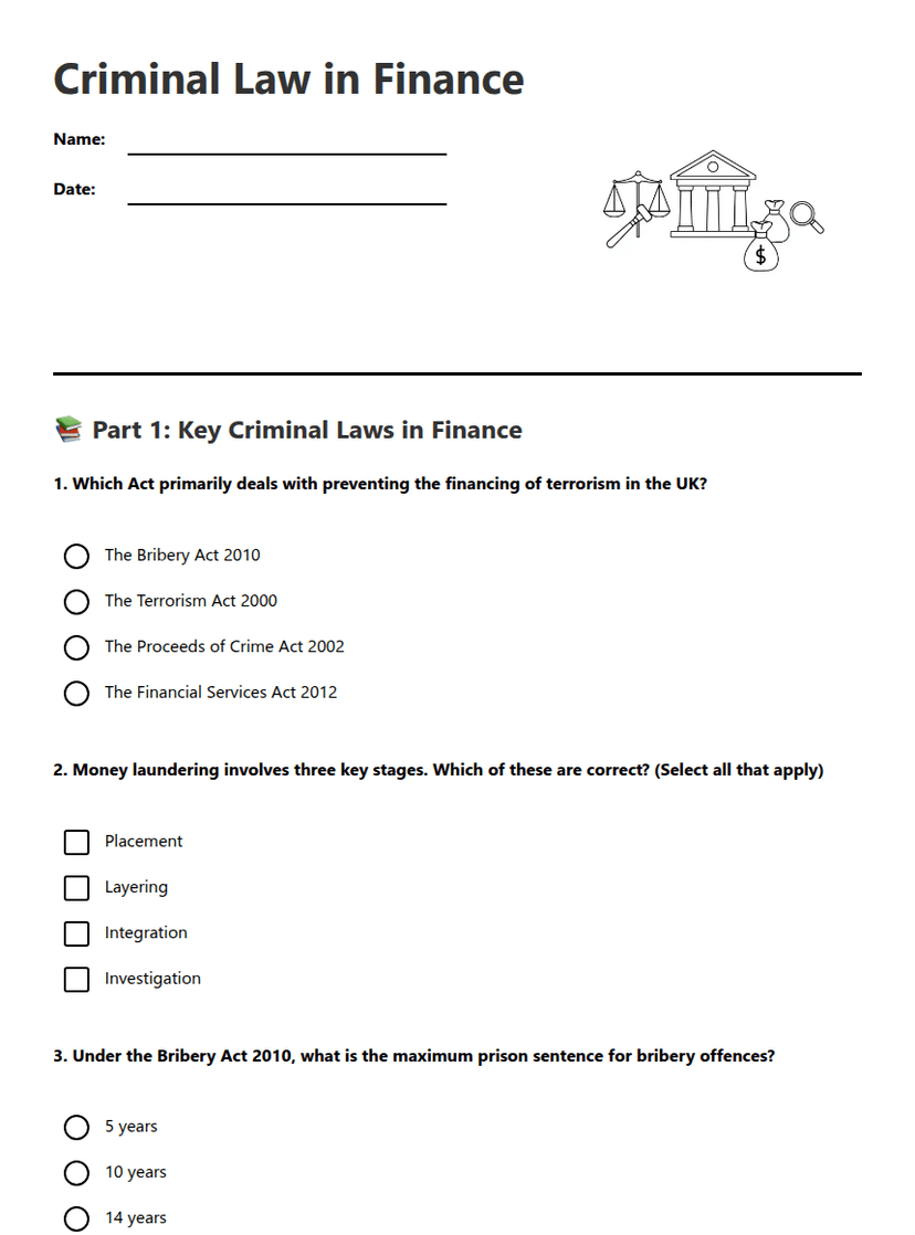 Criminal Law in Finance