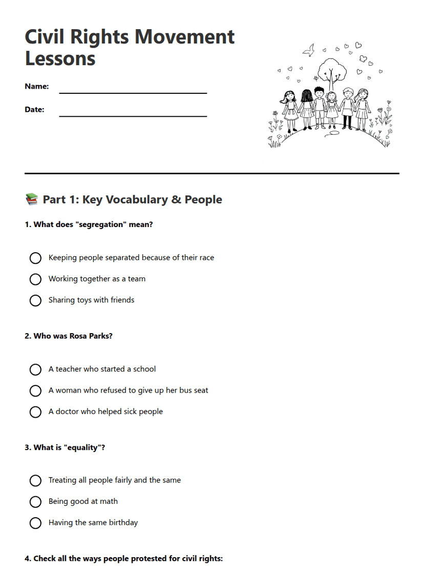 Civil Rights Movement Lessons