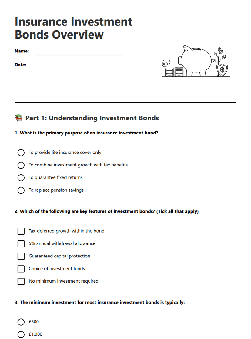 Insurance Investment Bonds Overview