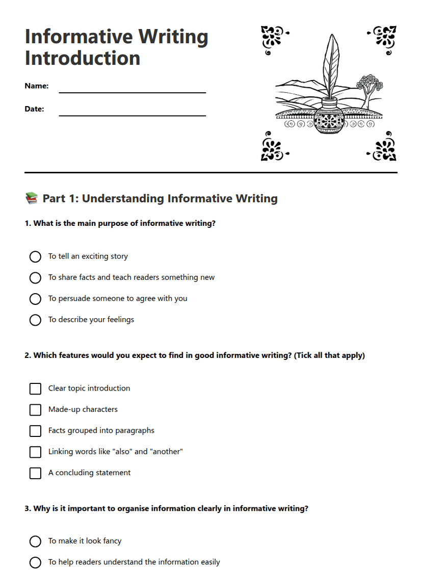 Informative Writing Introduction