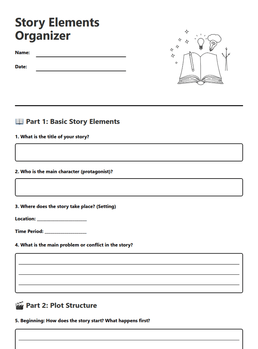 Story Elements Organizer