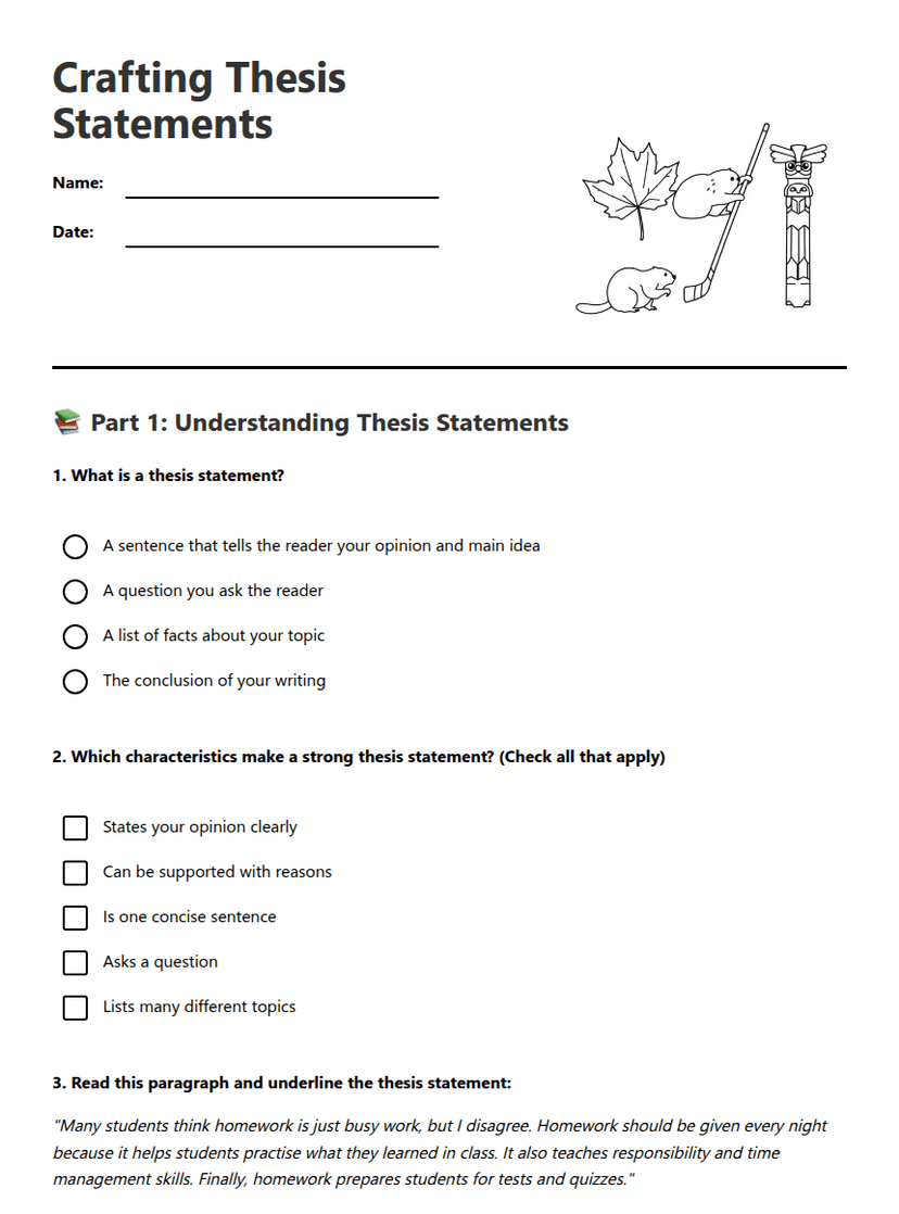 Crafting Thesis Statements