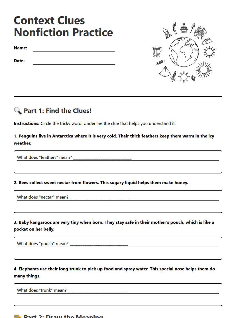 Context Clues Nonfiction Practice