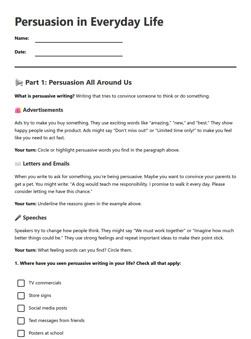 Persuasion in Everyday Life