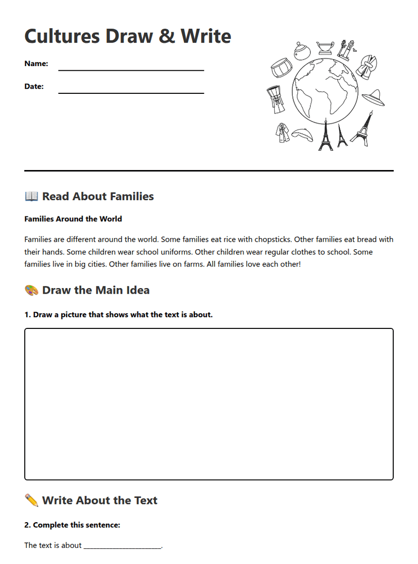 Cultures Draw & Write