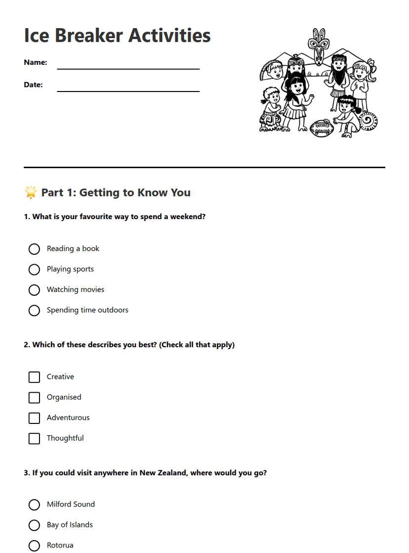 Ice Breaker Activities