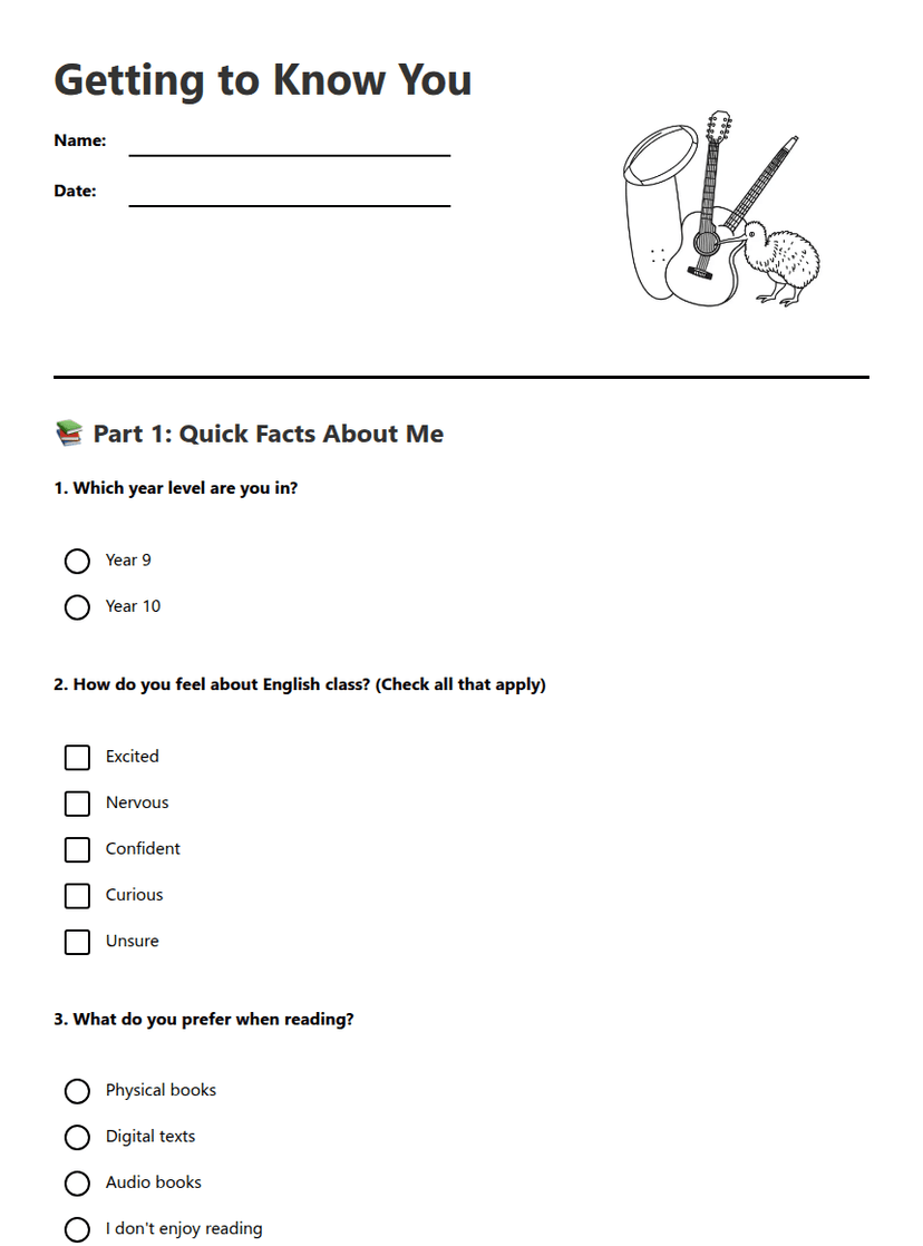 Getting to Know You