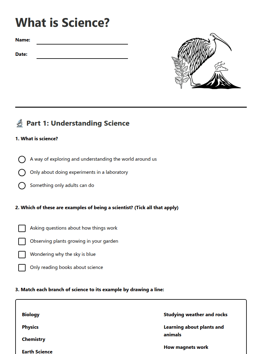 What is Science? worksheet preview