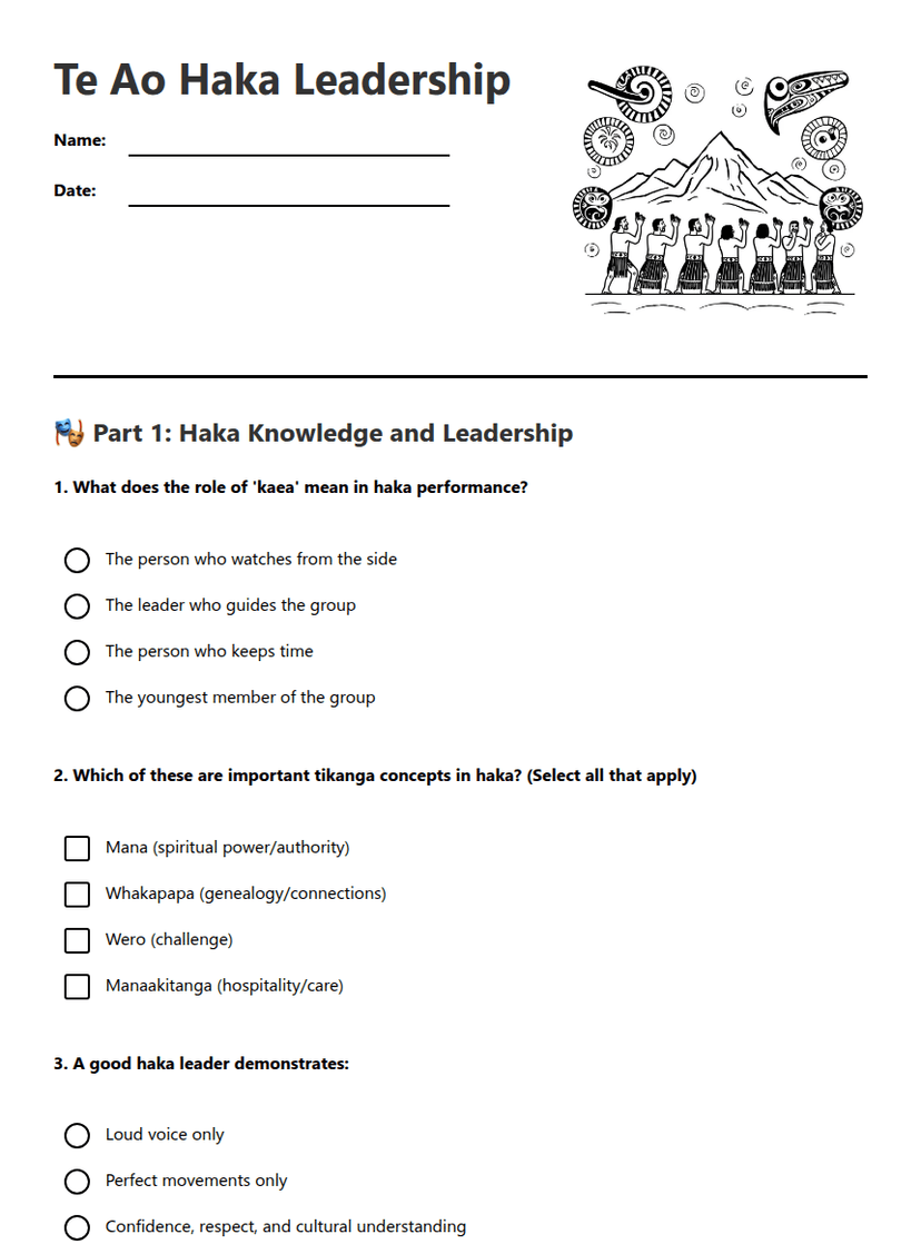 Te Ao Haka Leadership