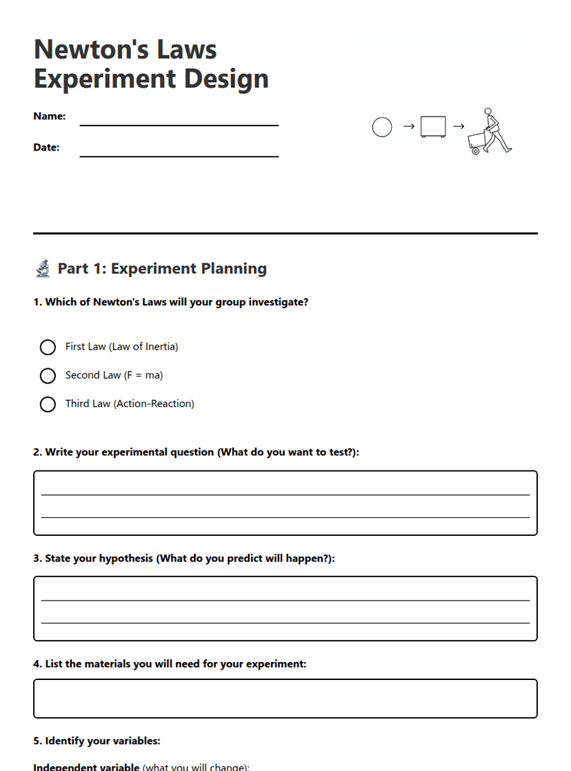 Newton's Laws Experiment Design