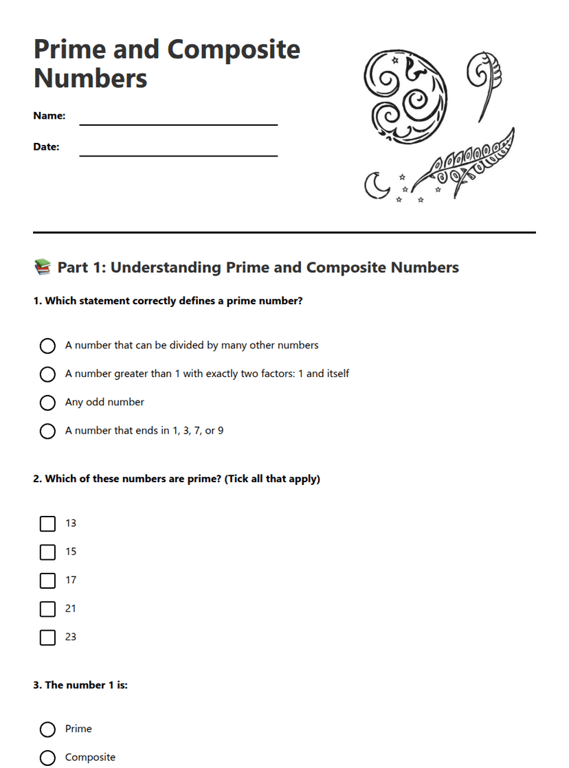 Prime and Composite Numbers