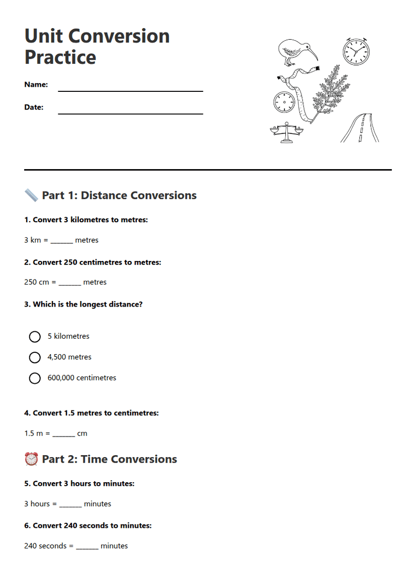 Unit Conversion Practice