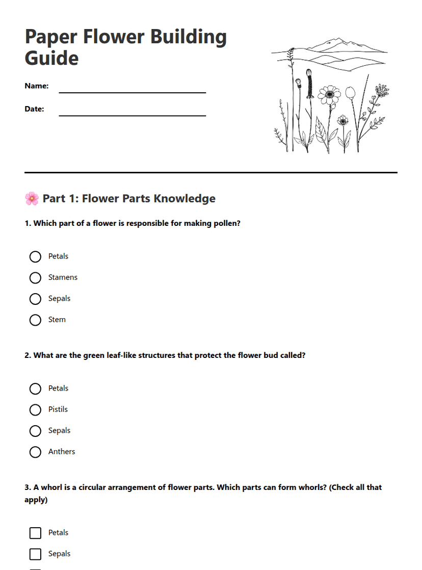 Paper Flower Building Guide