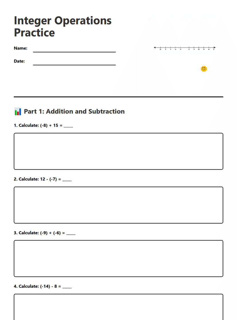 Integer Operations Practice