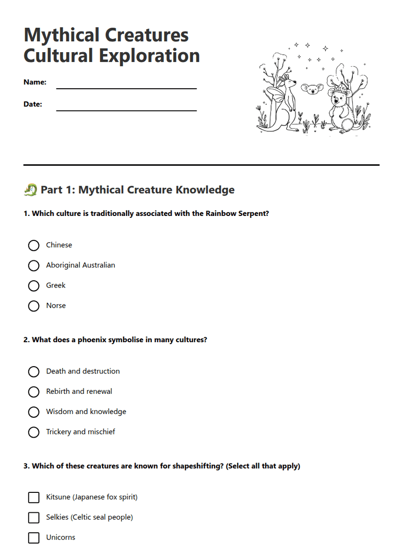 Mythical Creatures Cultural Exploration