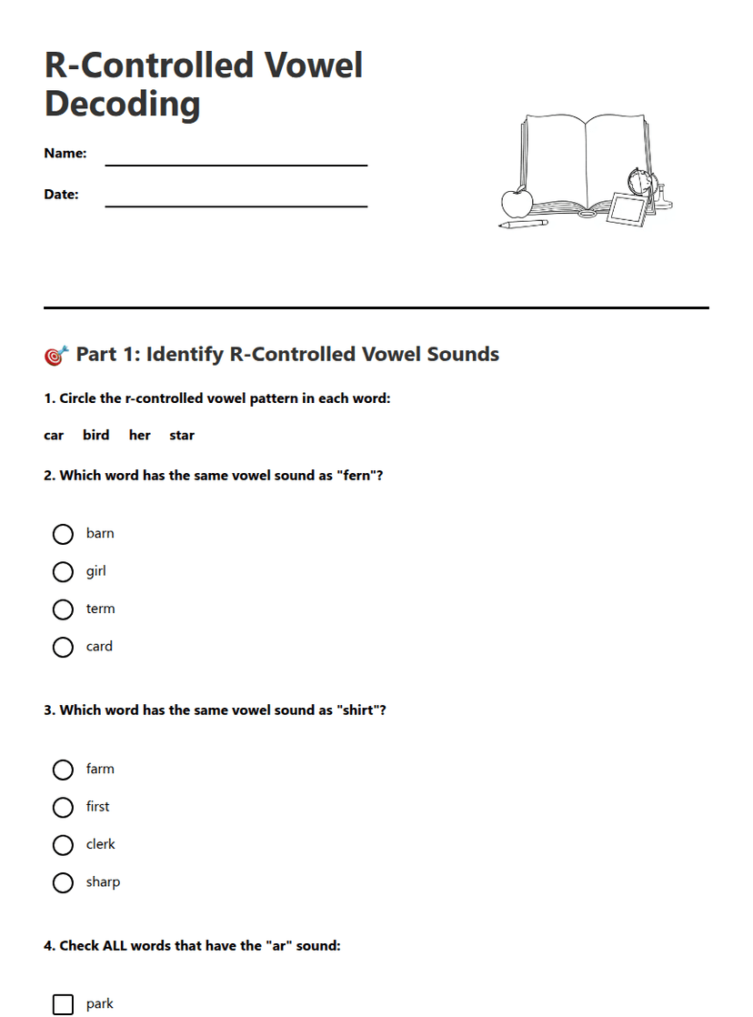 R-Controlled Vowel Decoding