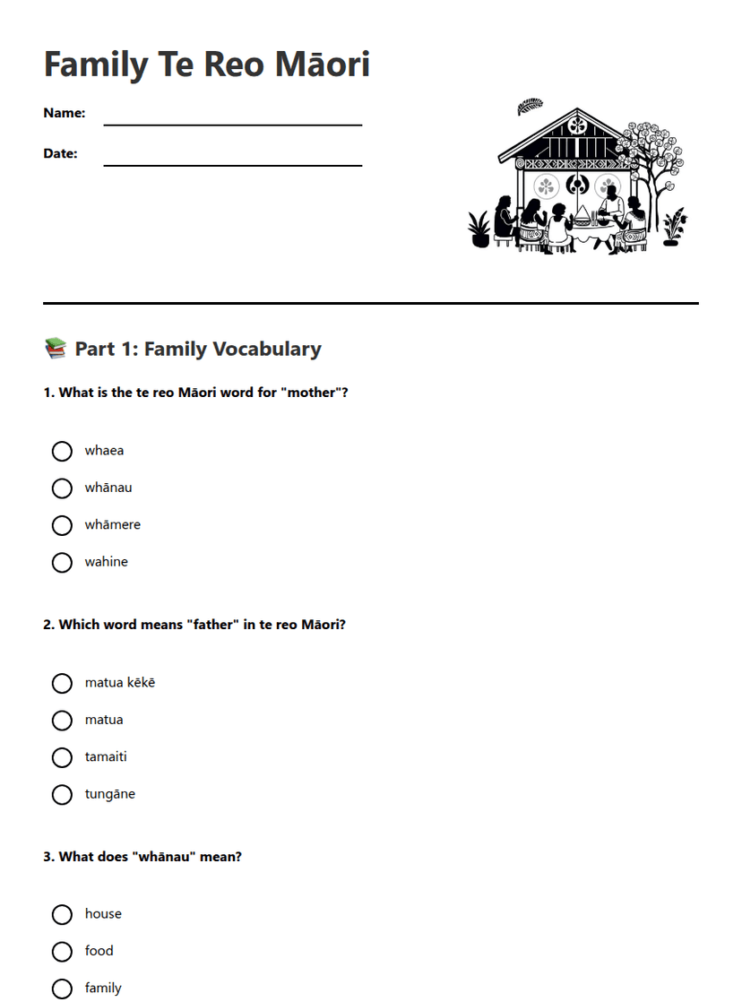 Family Te Reo Māori