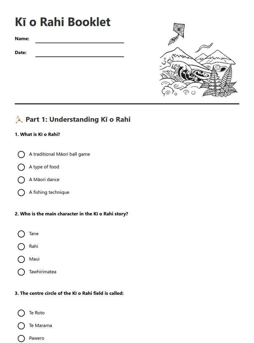 Kī o Rahi Booklet