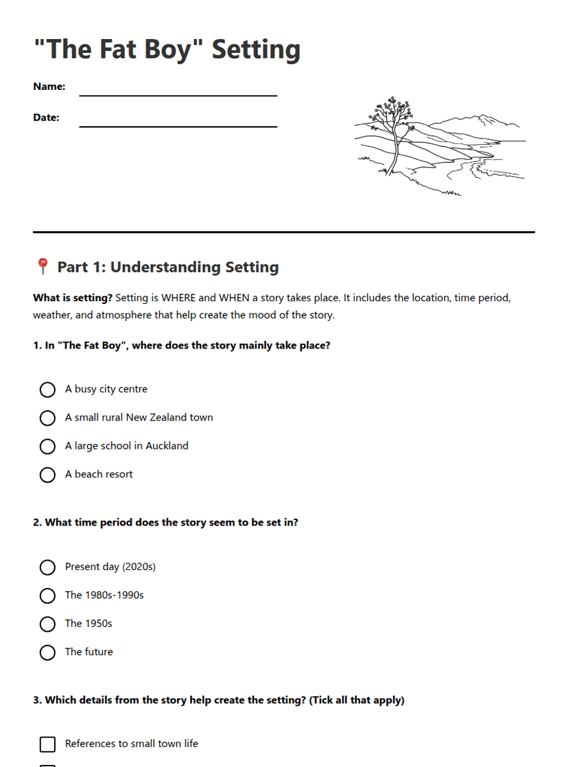 "The Fat Boy" Setting