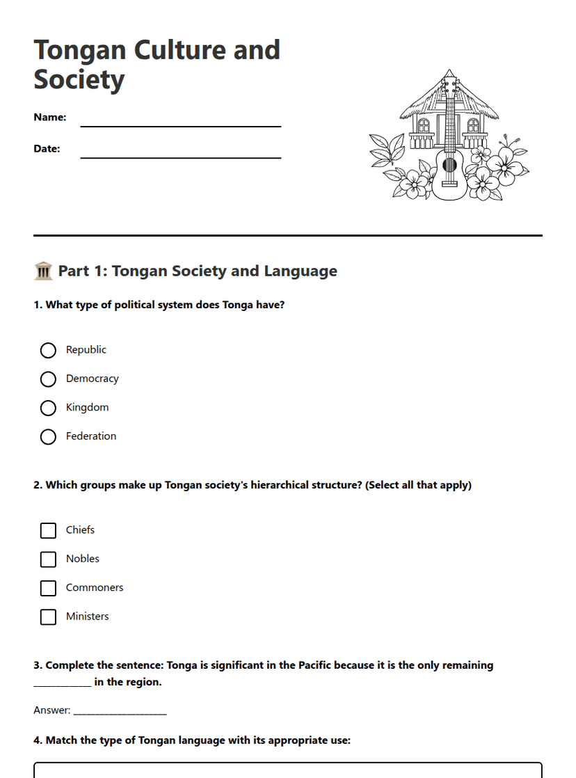 Tongan Culture and Society