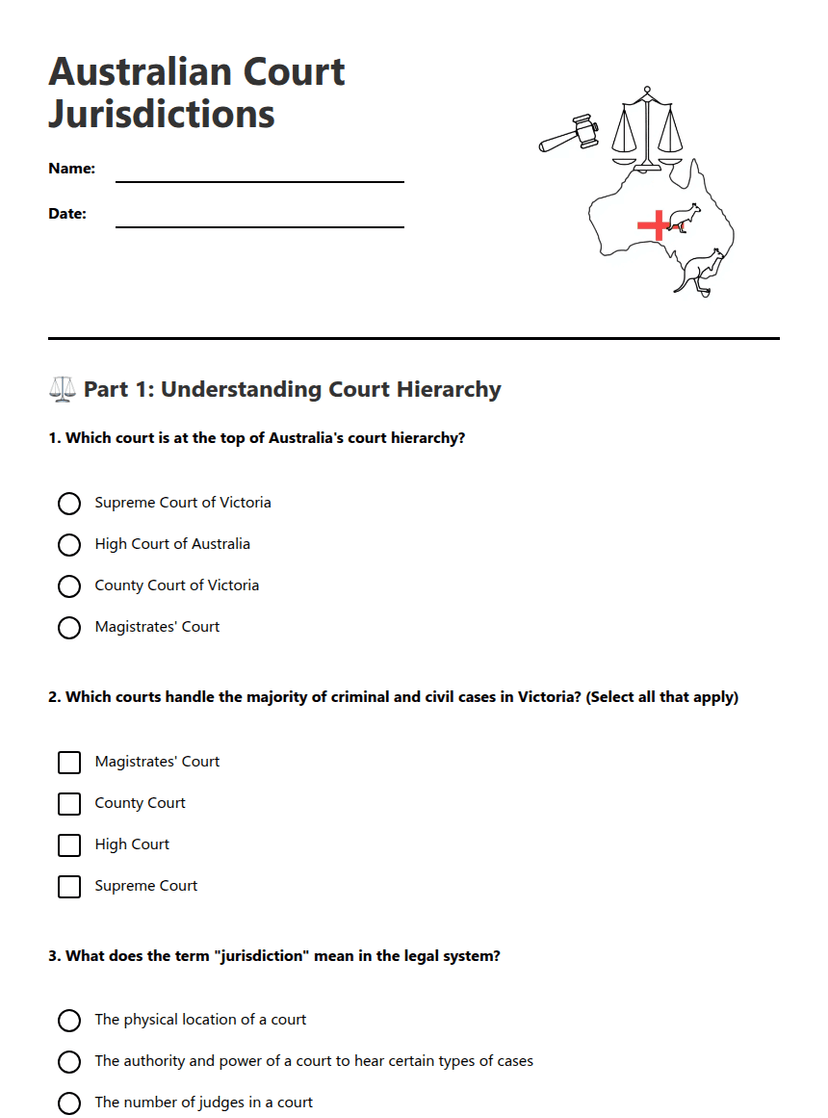 Australian Court Jurisdictions