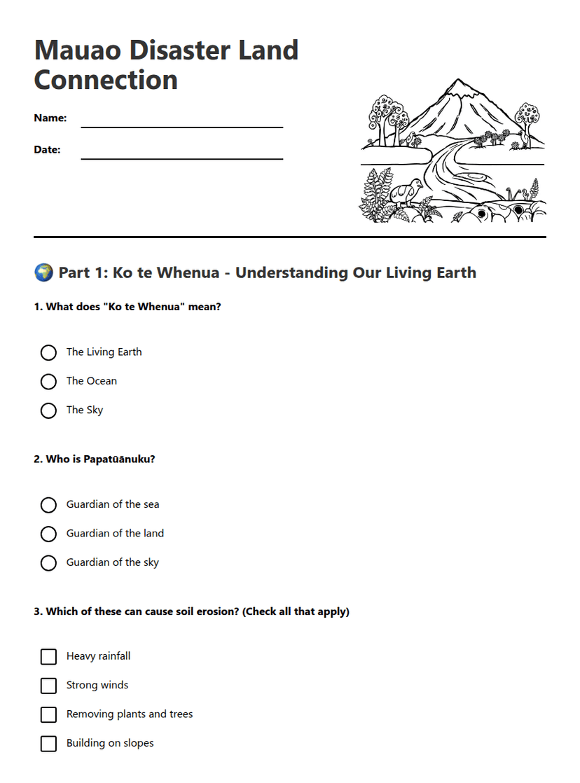 Mauao Disaster Land Connection