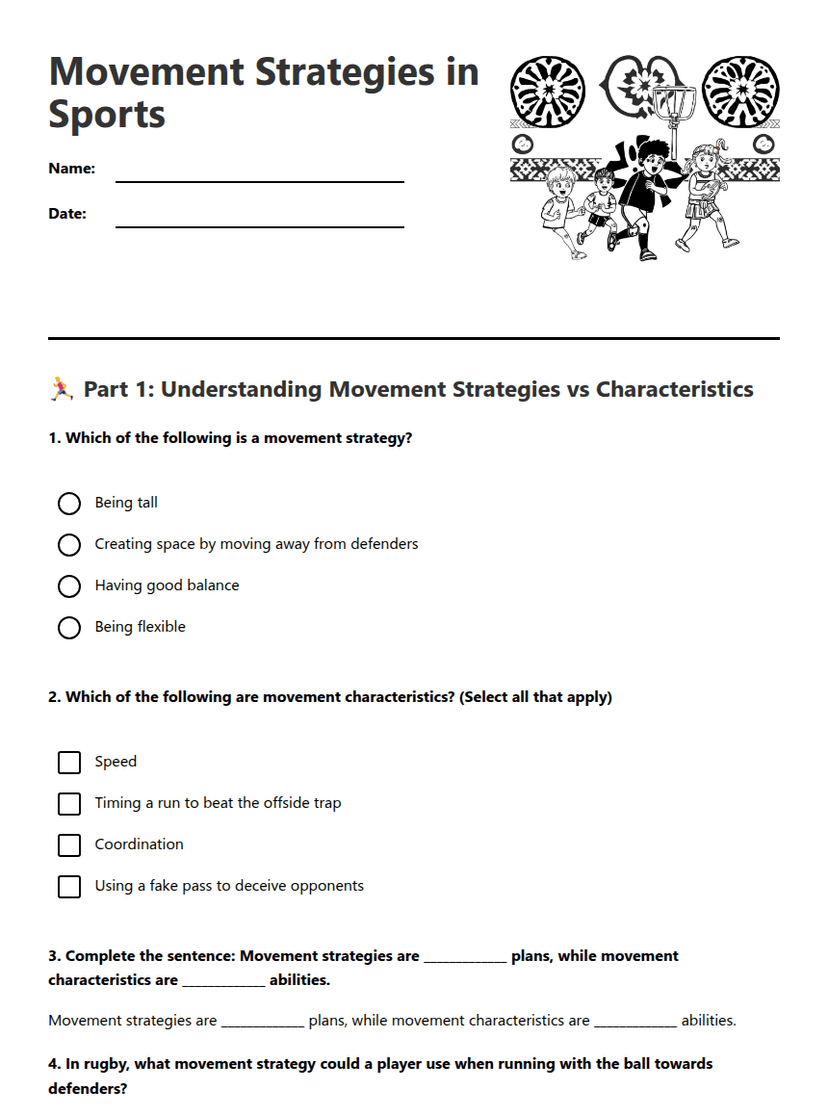 Movement Strategies in Sports
