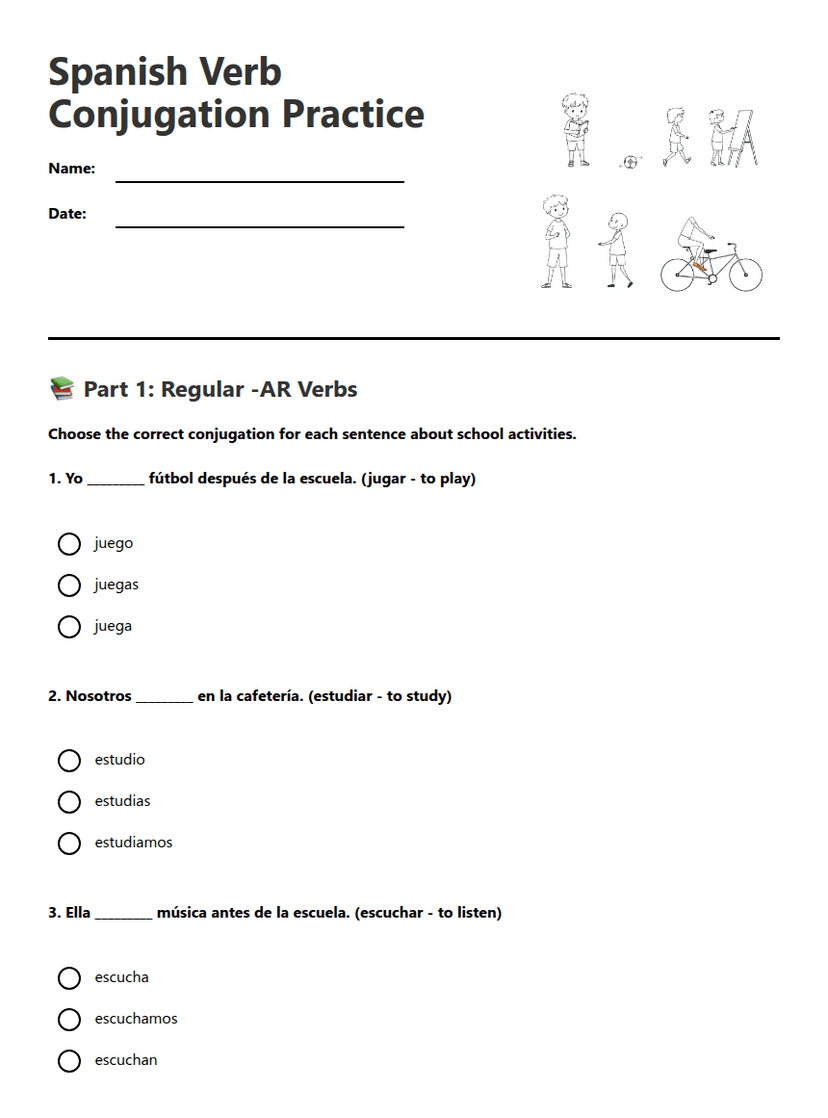 Spanish Verb Conjugation Practice