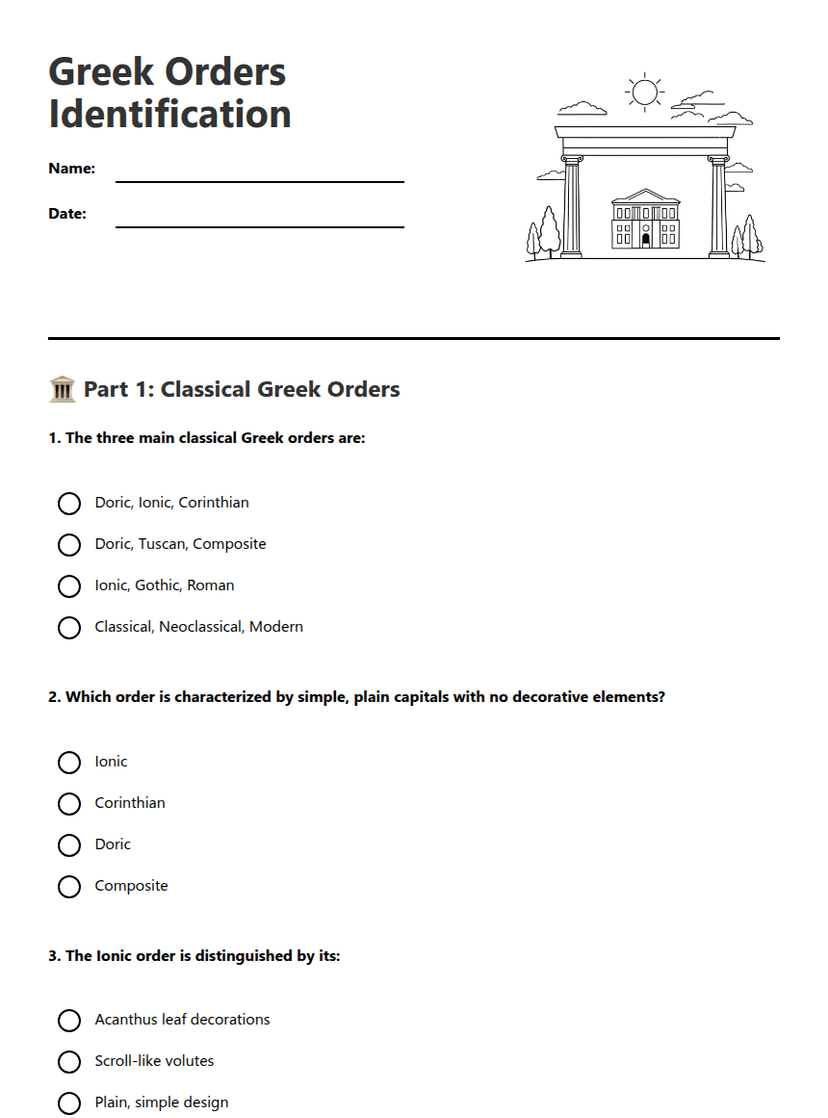Greek Orders Identification
