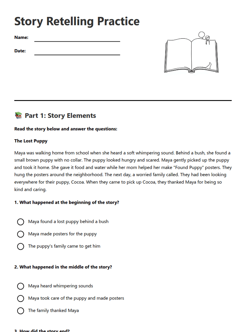 Story Retelling Practice