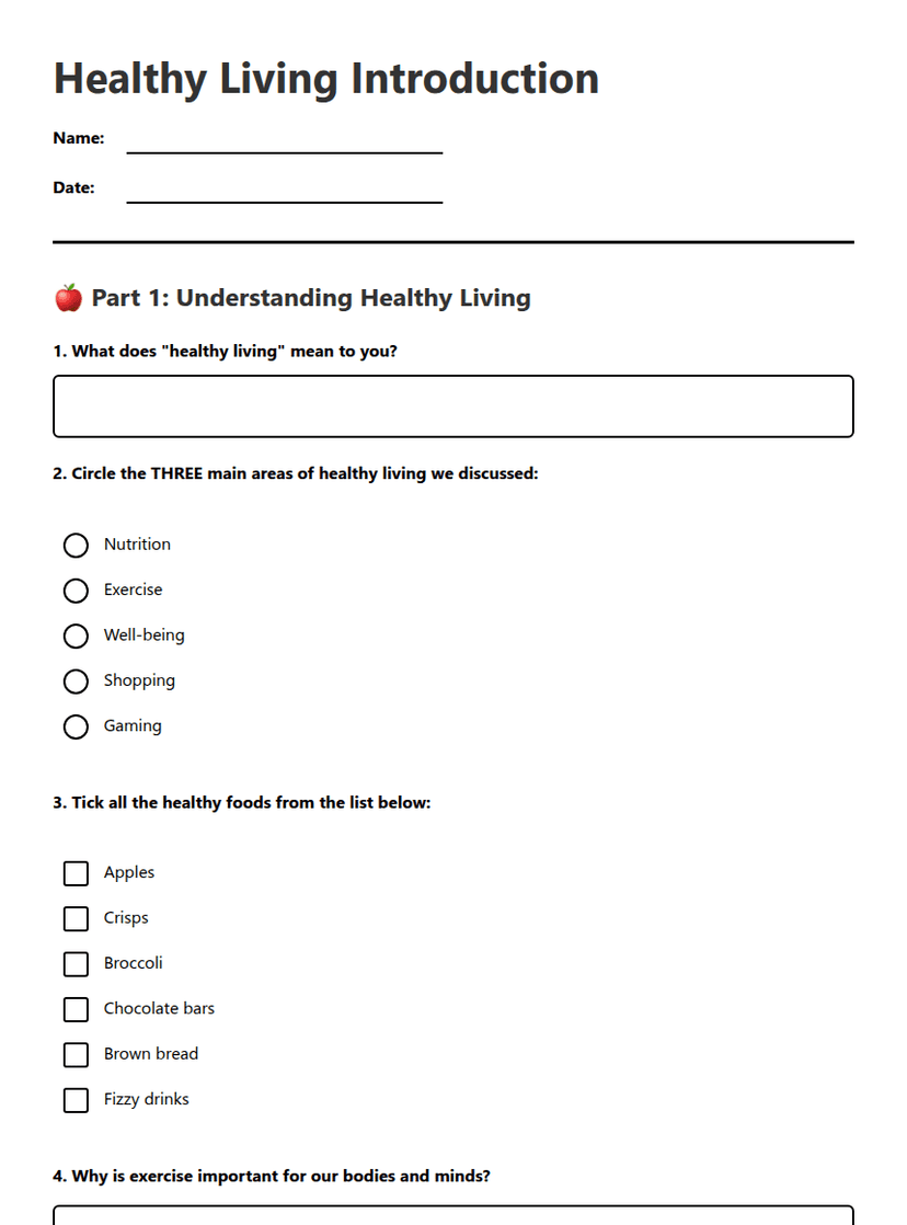 Healthy Living Introduction