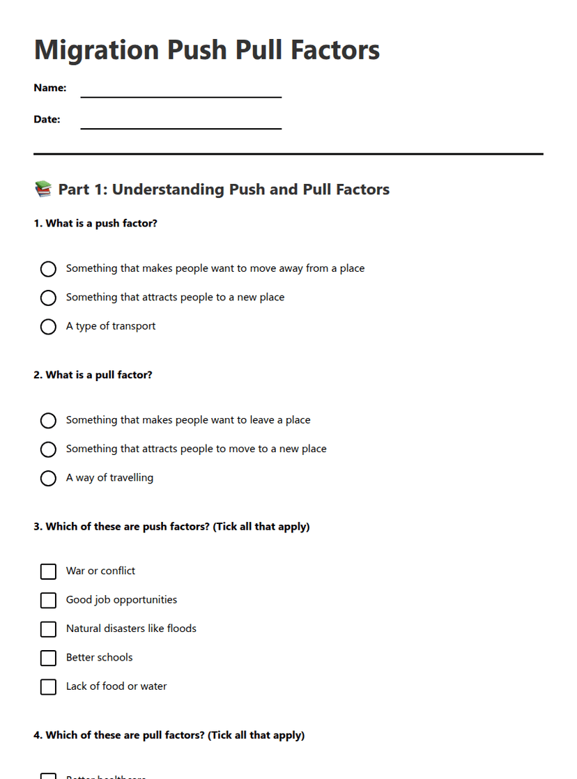 Migration Push Pull Factors
