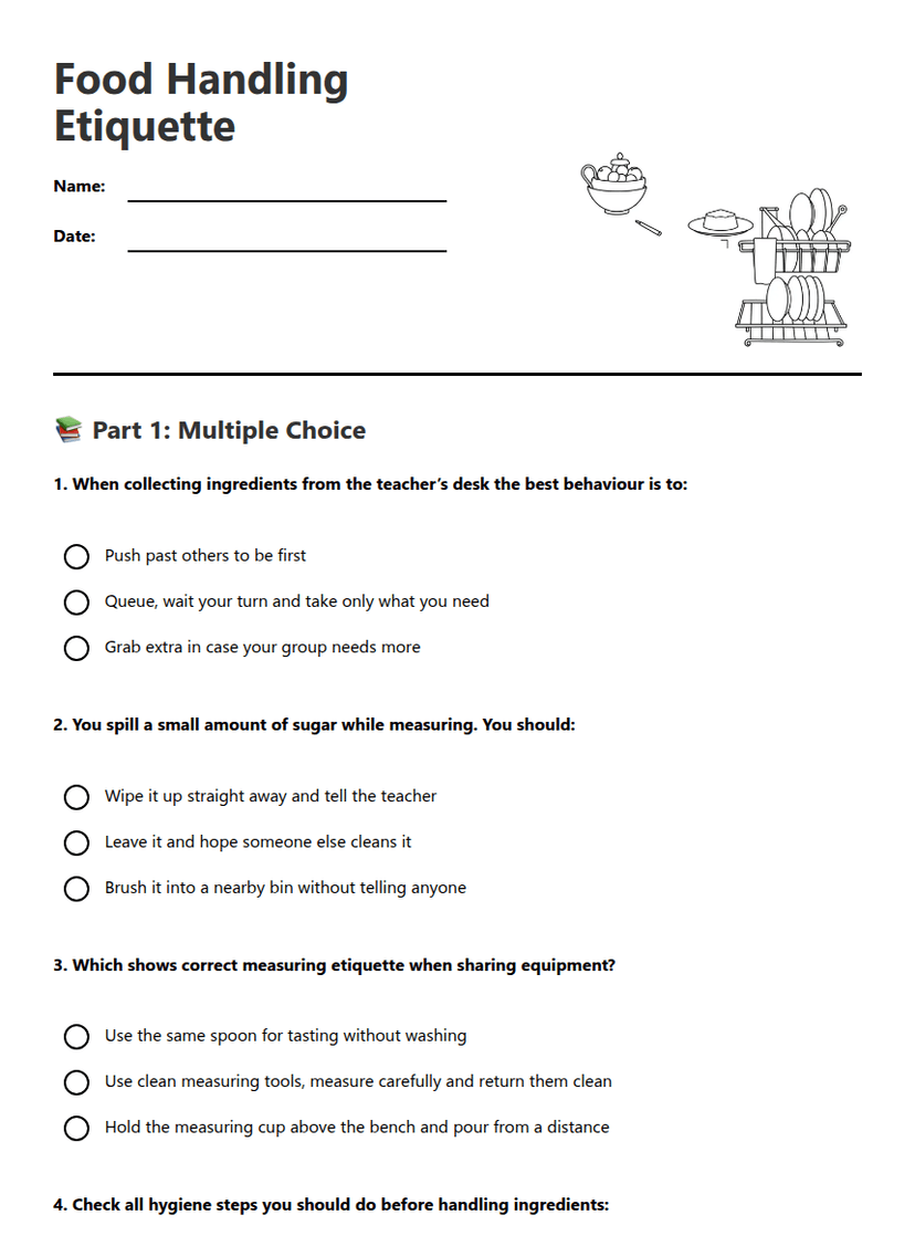 Food Handling Etiquette