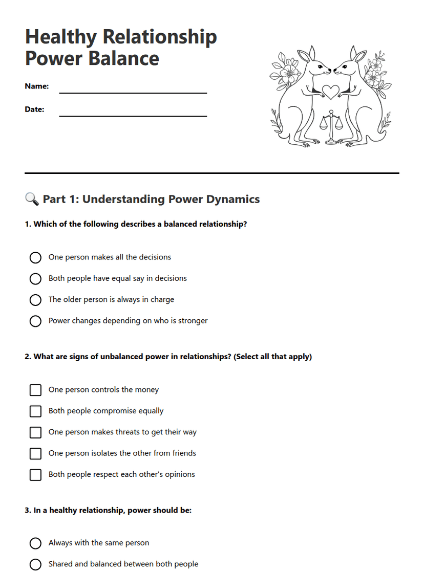 Healthy Relationship Power Balance