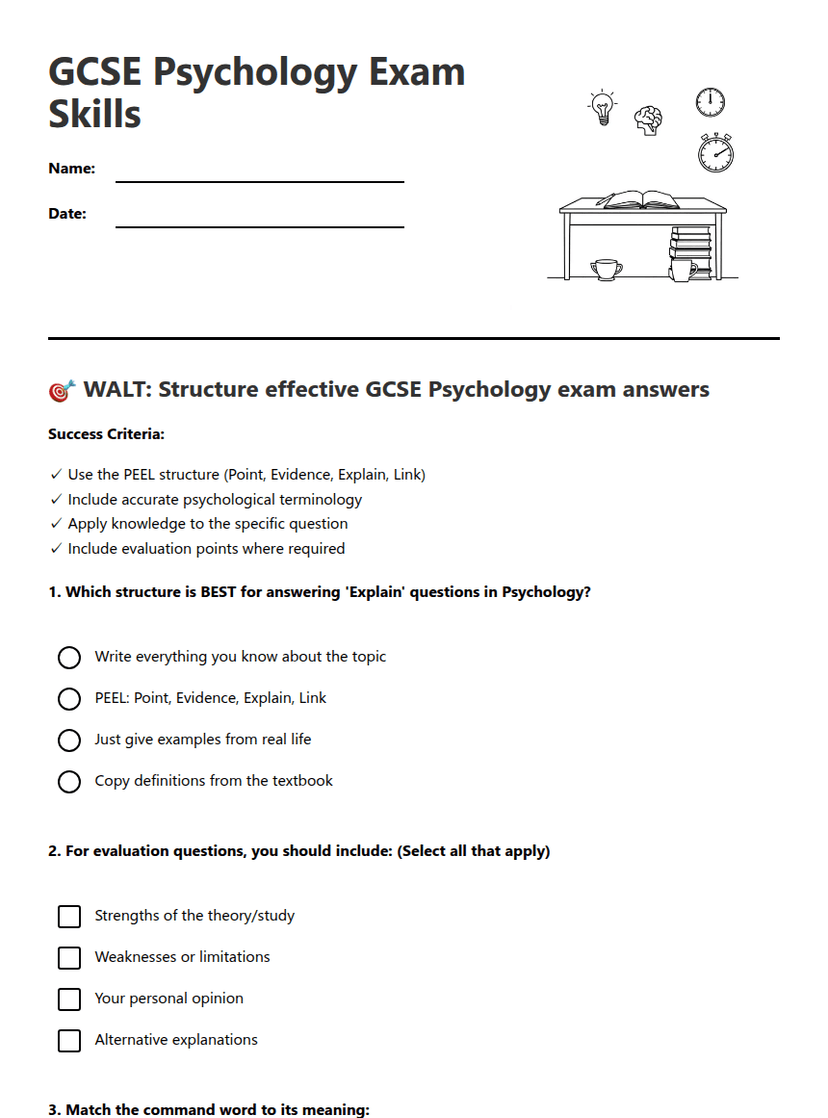 GCSE Psychology Exam Skills