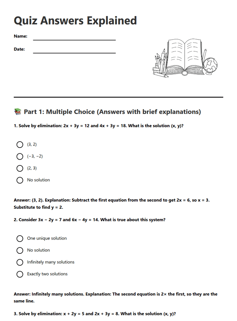 Quiz Answers Explained