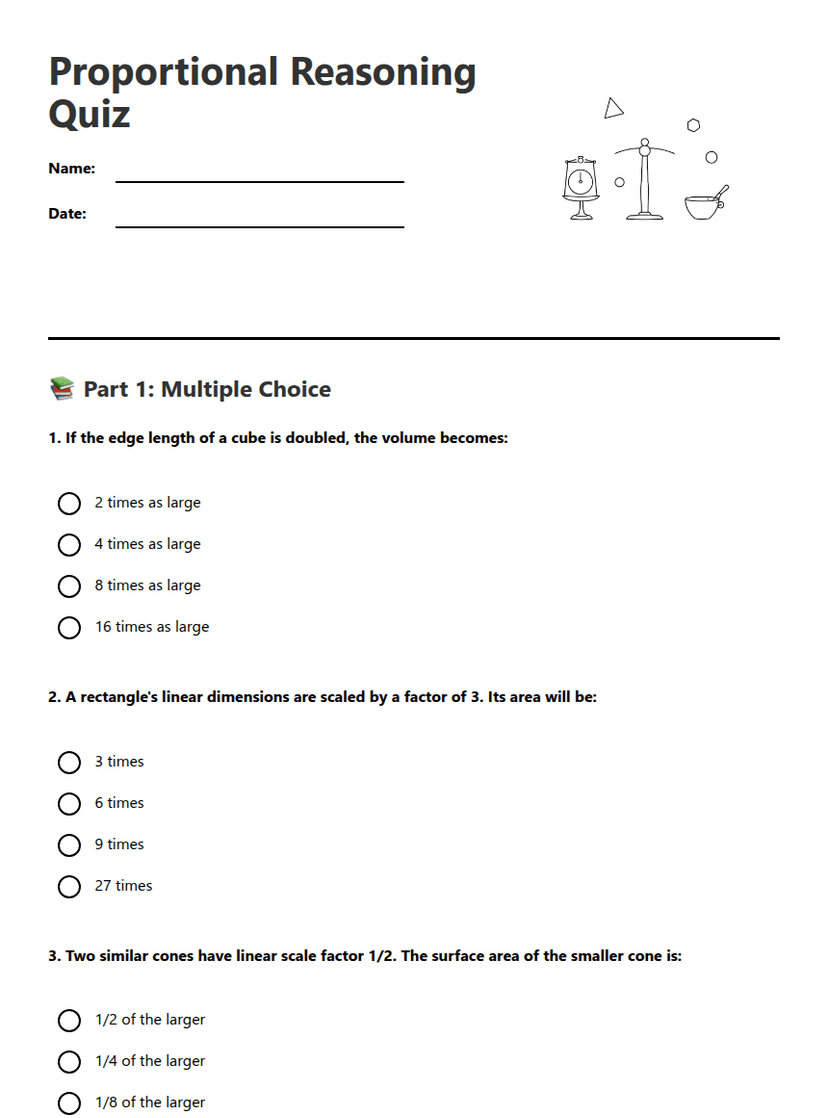 Proportional Reasoning Quiz