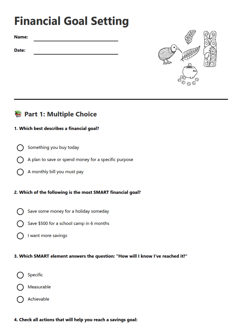 Financial Goal Setting