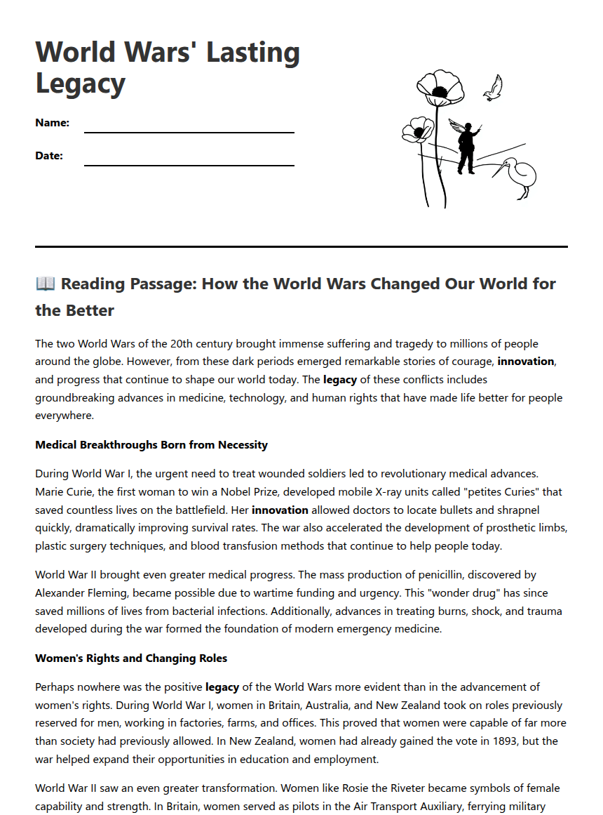 World Wars' Lasting Legacy