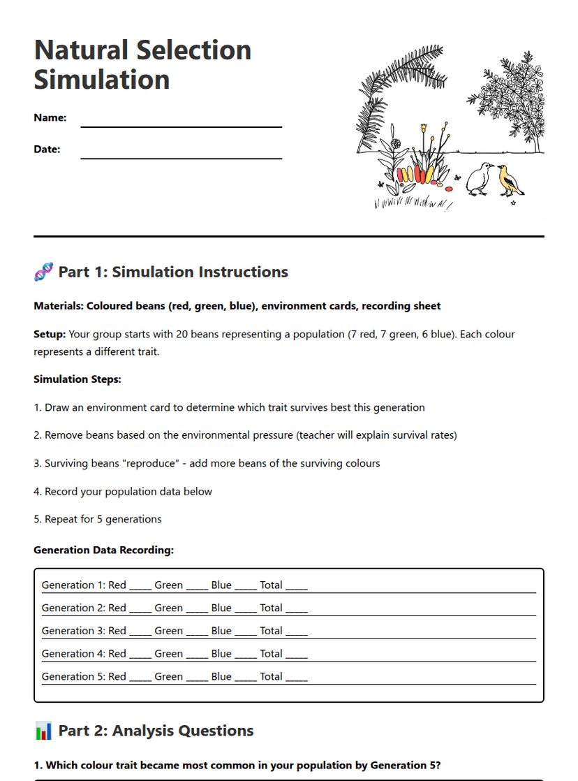Natural Selection Simulation