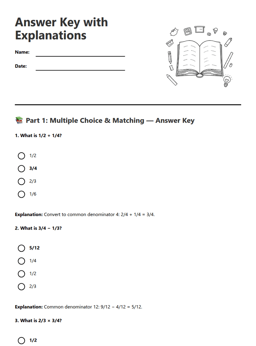 Answer Key with Explanations